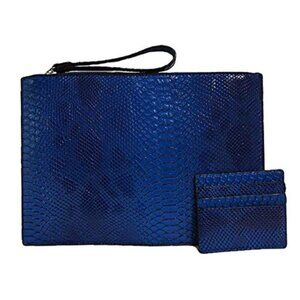 Women Clutches Fashion Snakeskin VeganLeather Party Envelope Purse Bag with Hand
